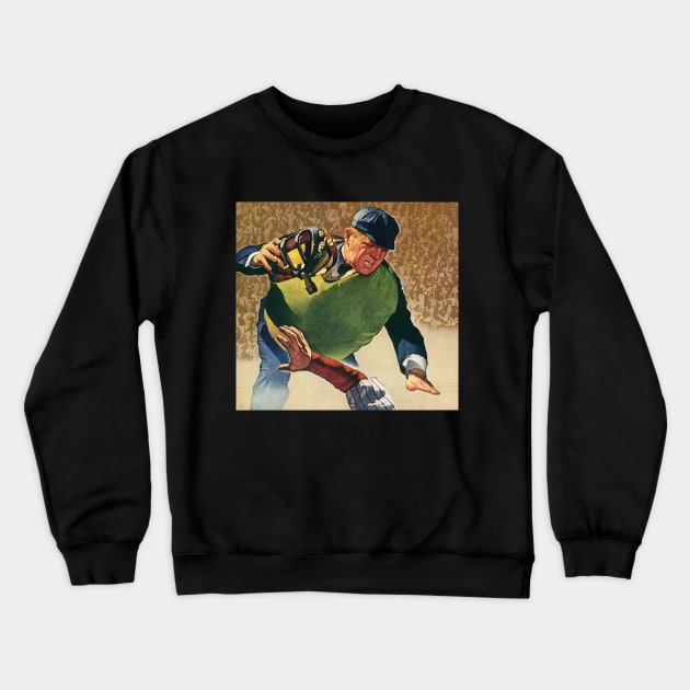 Vintage Sports Baseball Player, the Umpire Crewneck Sweatshirt by MasterpieceCafe